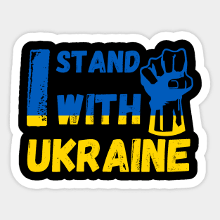 I stand with Ukraine support Ukraine Sticker